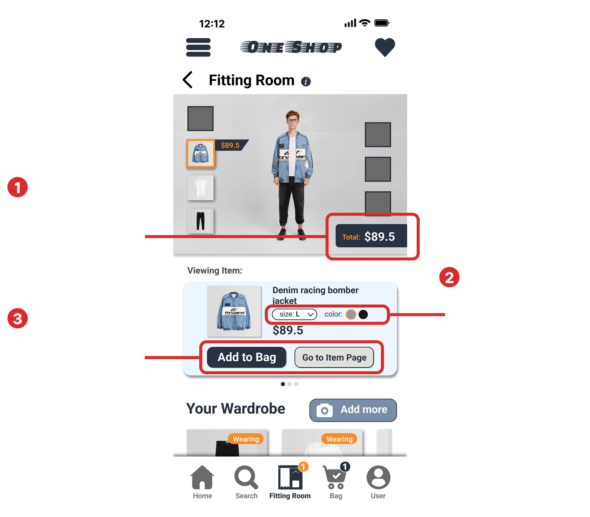 One Shop Iterated Try On Page